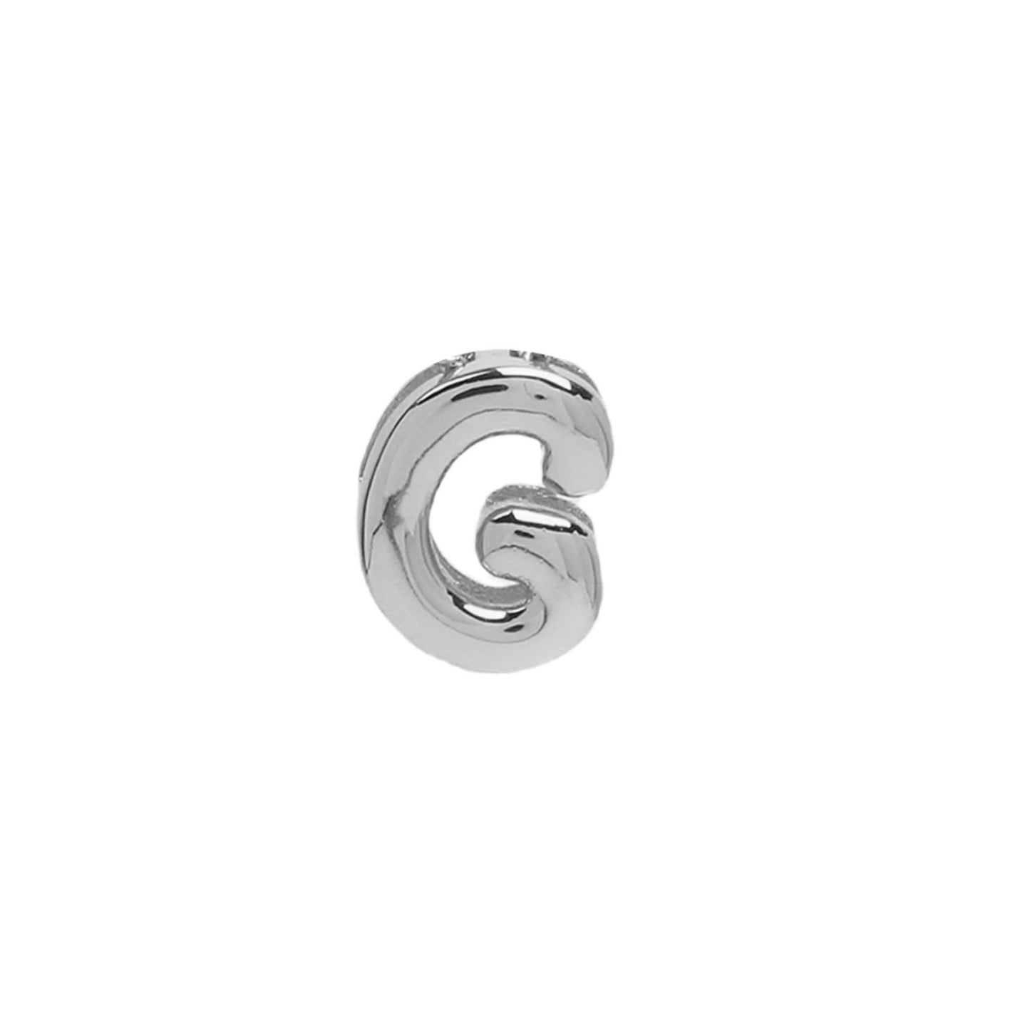 18k Brass Smooth Surface Bubble DIY Combination Name Bracelet Letter Accessories
